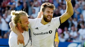 Jørgen Skjelvik jubler etter å ha scoret hjemme mot Apoel i kvalifisering til Champions League