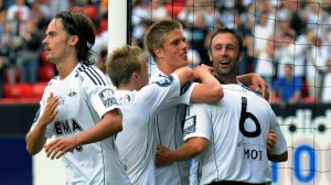 Jubel etter Roar Strand mål Sandefjord