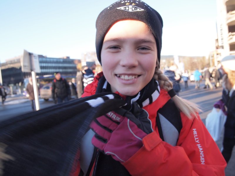 Oline vokste opp som Rosenborg-supporter (foto: privat)